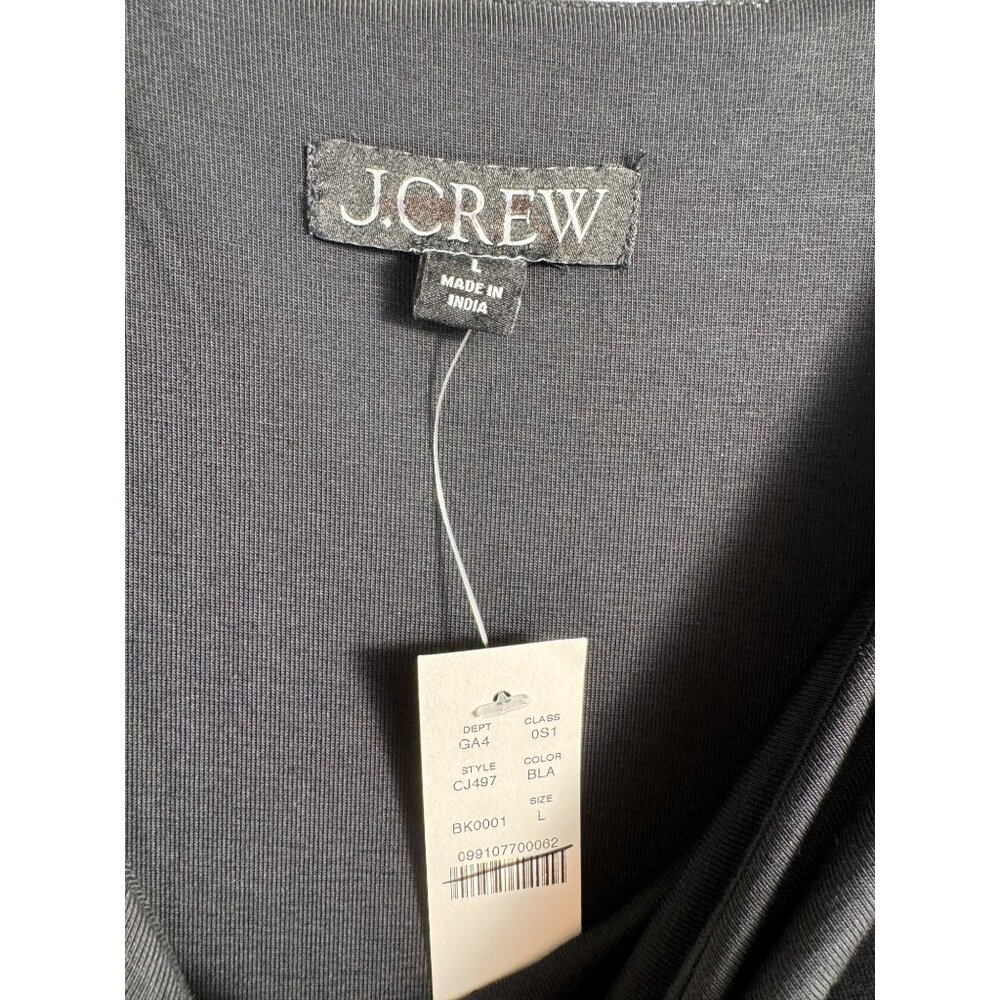 J.Crew Drop-waist mixy dress‎ black preppy money 90s classic sz XL - Picture 3 of 8